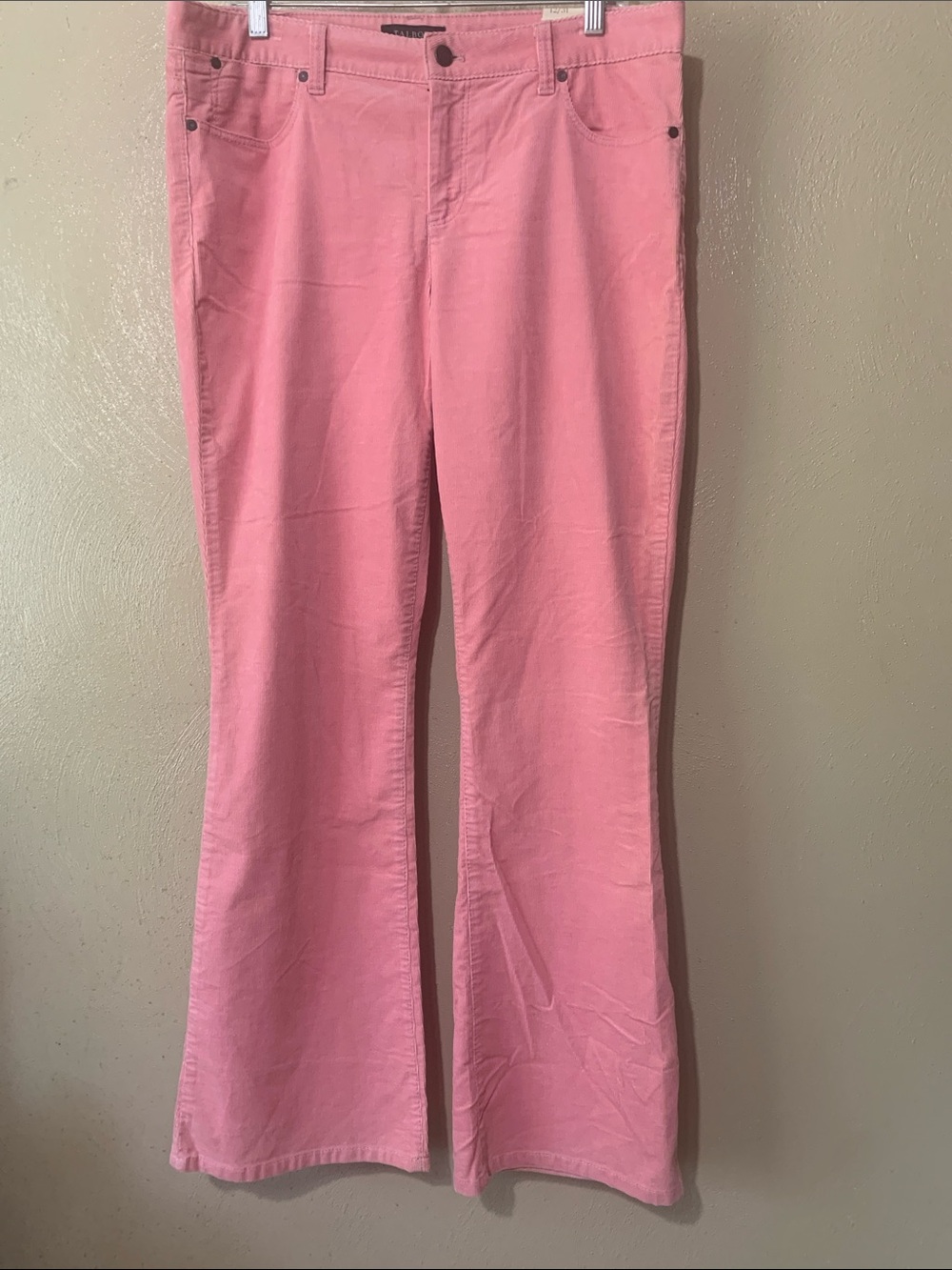 Talbots size 12 Pink Flared Boot Cut Corduroy Pants NWT $70